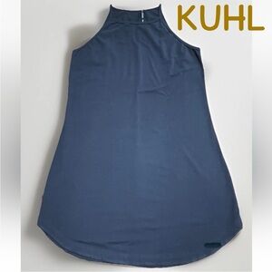 KUHL Kandid Tank Performance Dress - Large Navy Blue UPF 50 Sun
